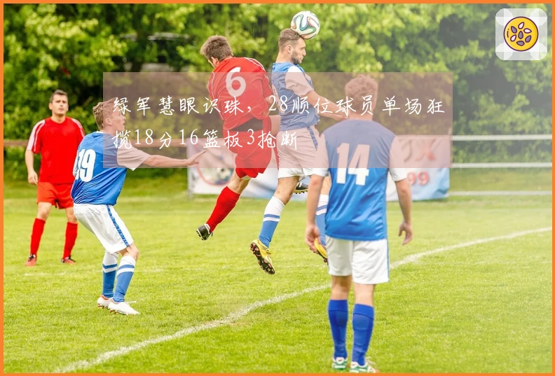 绿军慧眼识珠，28顺位球员单场狂揽18分16篮板3抢断